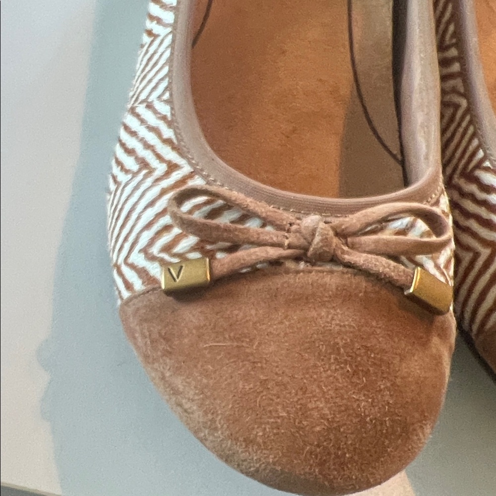 Vionic Brown Suede & Zebra-Print Flats - Picture 3 of 6